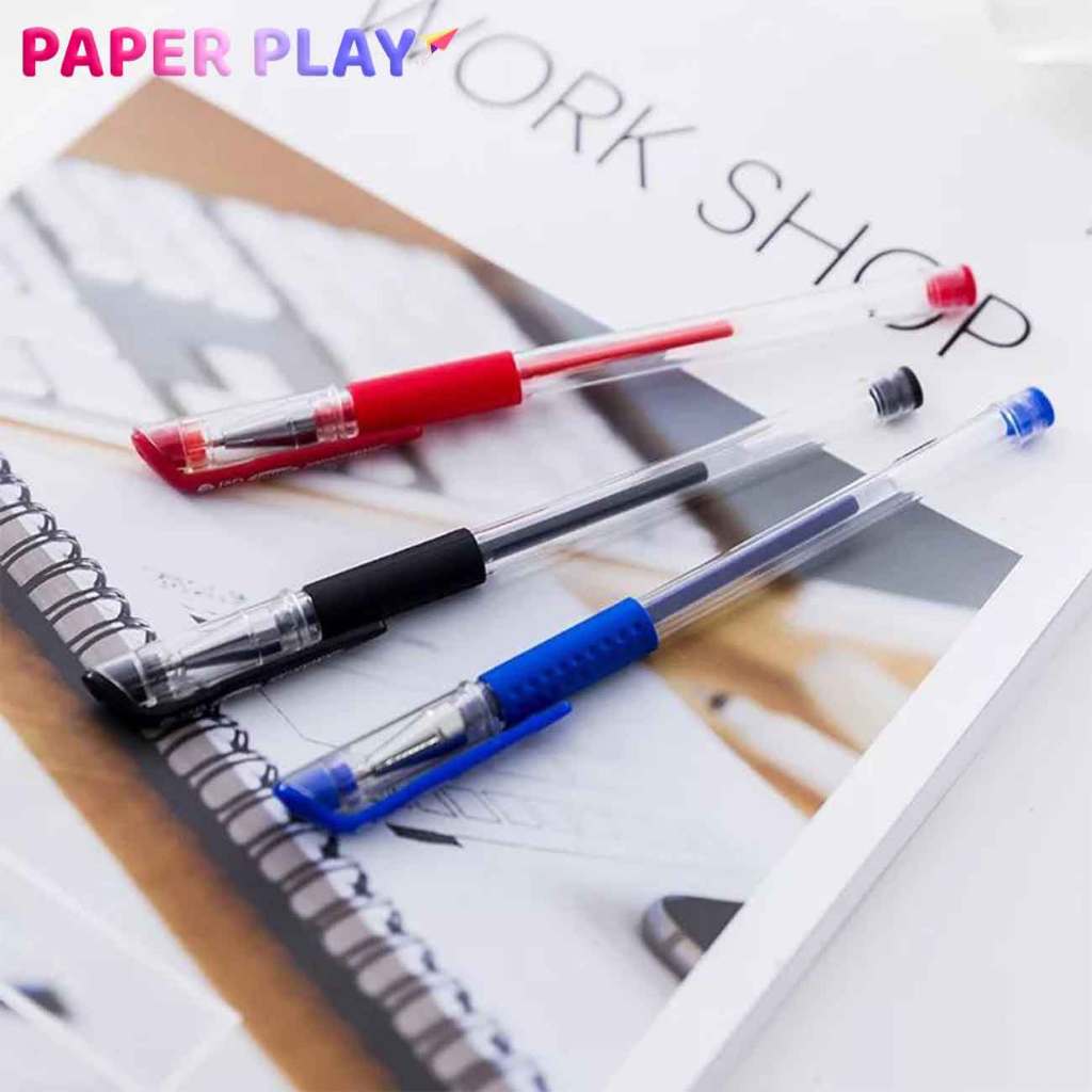 

PAPERPLAY Pulpen Gel 0.5mm Bolpen Pena Pen Alat Tulis Gel Tebal 0.5 MM Pena Cair MURAH U09