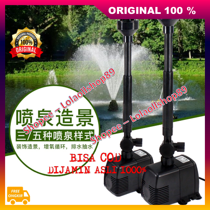 Pompa Air Mancur Kolam Mesin Pompa Air Mancur Kolam Ikan 3 Model Kepala Air Mancur 100% ASLI ORIGINA