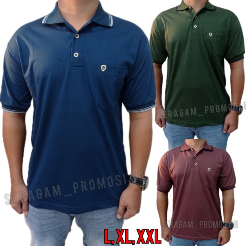 Kaos Kerah Katun CUN-NAM Polos / Atasan Wangky Pria / Kaos Kerah Bapak-Bapak / Kaos kerah Cod