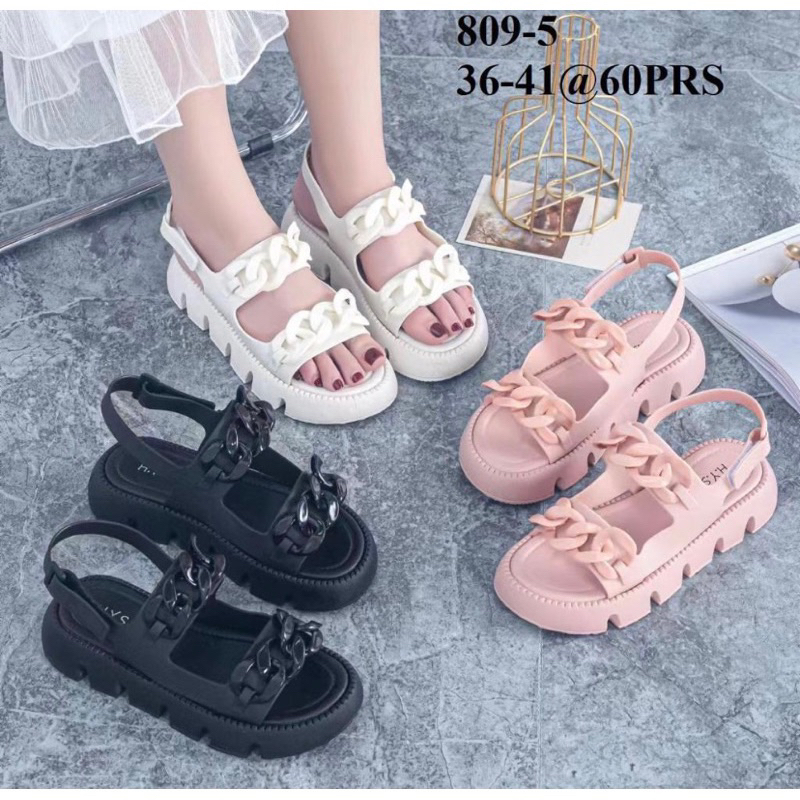 SANDAL VIRAL RANTAI JELLY / SANDAL SEPATU JELLY WANITA RANTAI