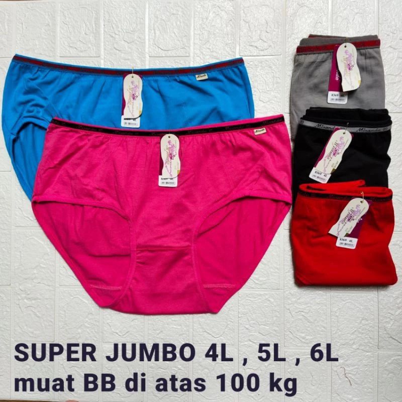 Celana dalam Miranda SUPER JUMBO / CD wanita oversize muat BB 85-150 kg
