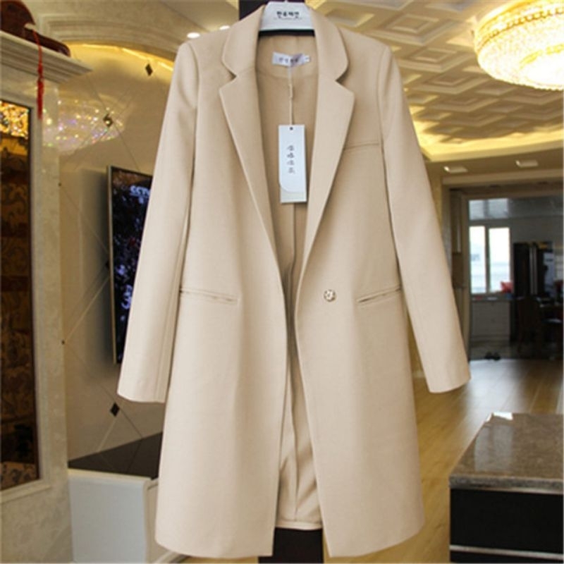 LONG COAT WANITA / POCKET LONG COAT/ LONG BLAZER COAT / BLAZER PANJANG WANITA