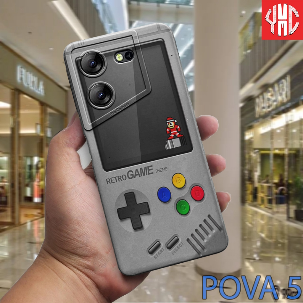 TM067 FOR TECNO POVA 5 GAMBAR GAMEBOY SOFTCASE PROTEC CAMERA CASING PONSEL CASE HP YMC OFFICIAL