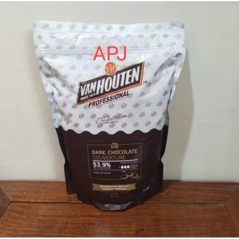 

van houten professional dark chocolate couverture 53.9% 500gr