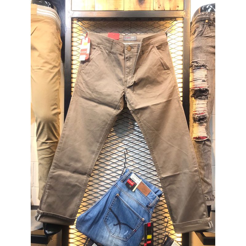 NTF //Chinos oryginal slimfit melar/celana panjang pria/ bahan tebal size 28-38