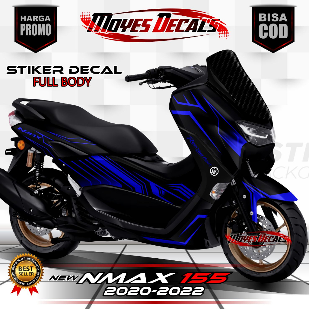 Decal Stiker Nmax New 2021 2022 2023 Full Body Motor Yamaha New Nmax Design Simple