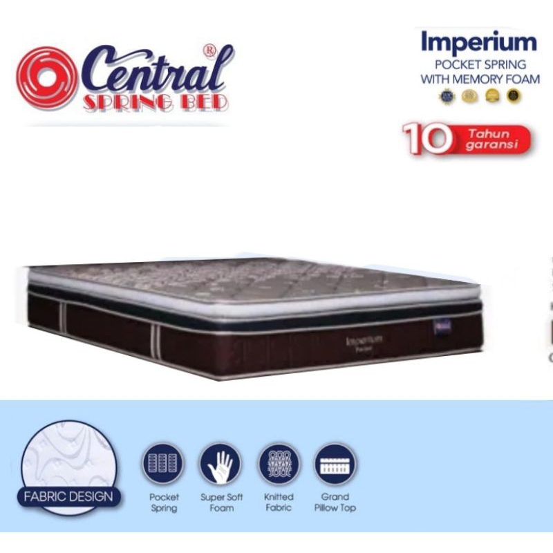 Spring bed IMPERIUM by CENTRAL pocket spring, Lebar=90-180cm