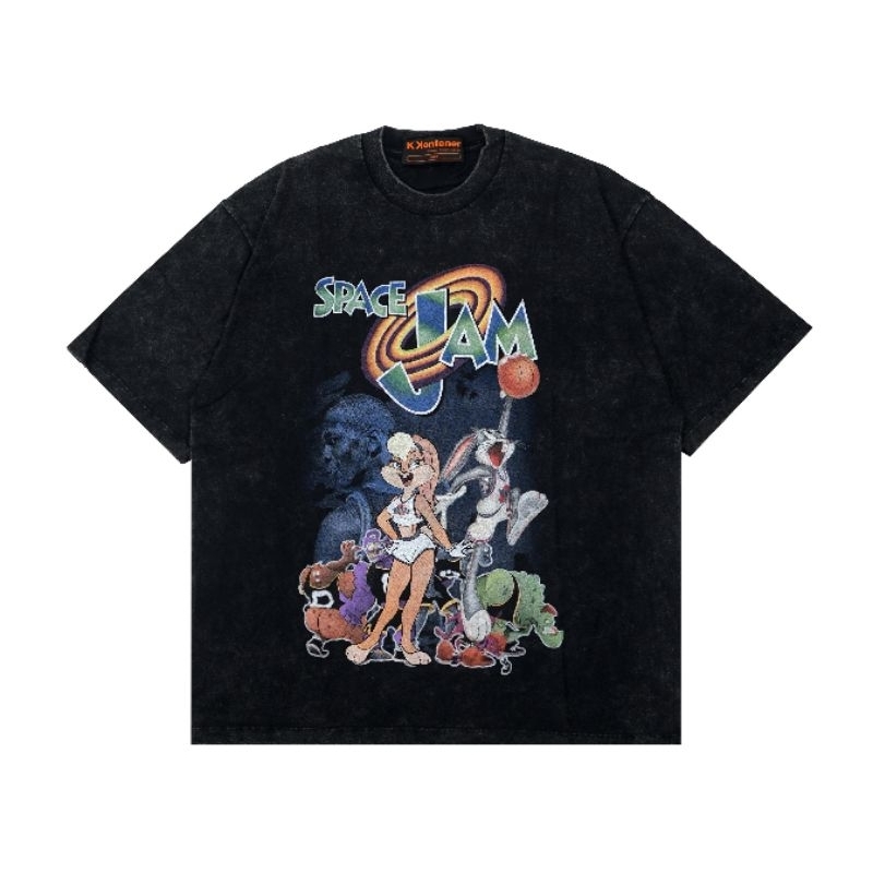 Kaos Space Jam Oversize Washing  Tshirt Space Jam Oversize Washing