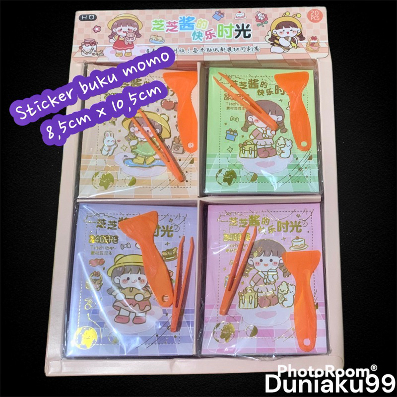 

sticker notes singkup korea / sticker notebook momo / stiker aesthetic korea / stiker viral