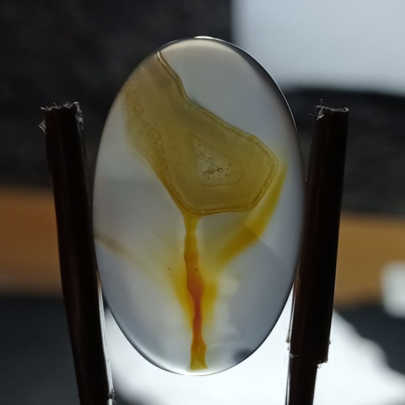 Batu Akik Gambar - Kristal Gambar Bunga. Bukan Bacan Doko Bacan Totol