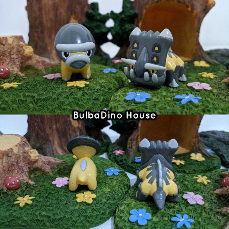 Takara Tomy Moncolle Monster Collection Fossil Pokemon Diamond & Pearl Sinnoh : Shieldon & Bastiodon