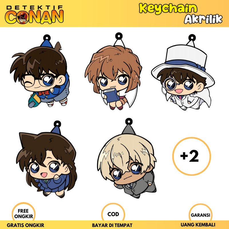 [Conan] Keychain & Strap Handphone akrilik Edogawa conan karakter detective conan versi 5