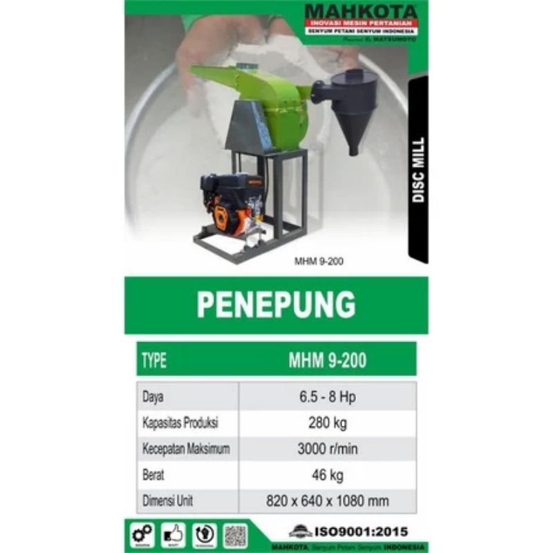 Mesin Penepung Mahkota MHM 9-200