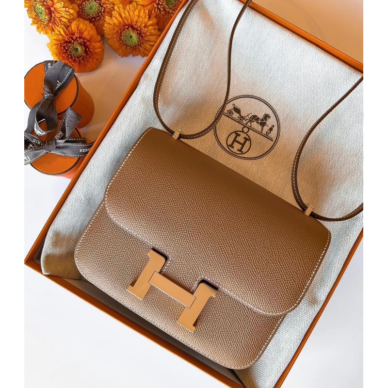 18 SHOULDER BAG CROSSBODY EPSOM ORIGINAL LEATHER ETOUPE