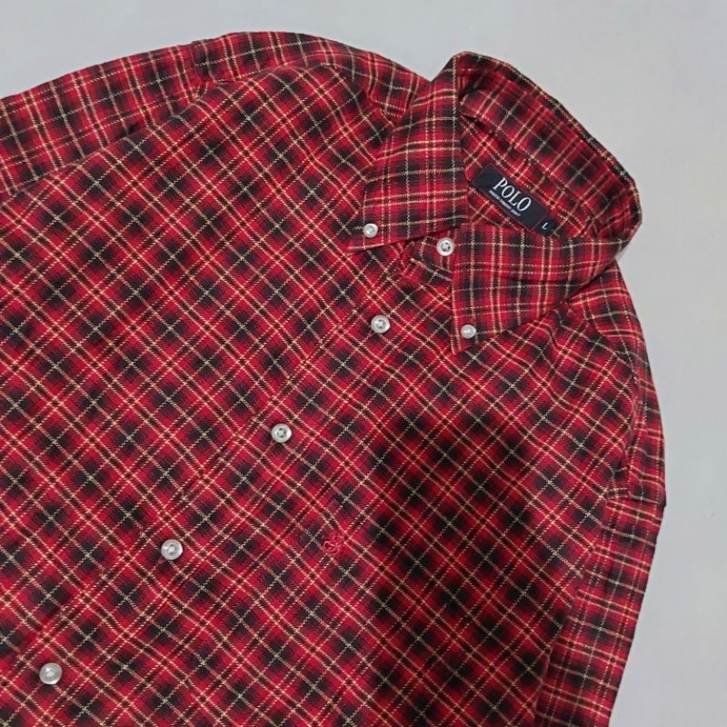 Polo Kemeja Flannel Unisex [Like New]