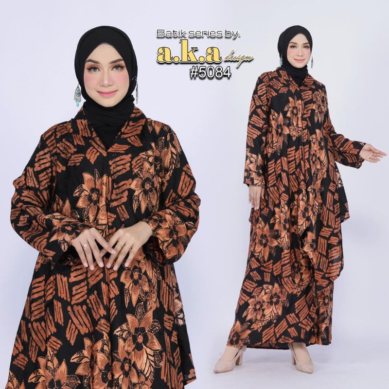 5084 Setelan Rok Batik Wanita Terbaru Semi Sutra  > by a.k.a design