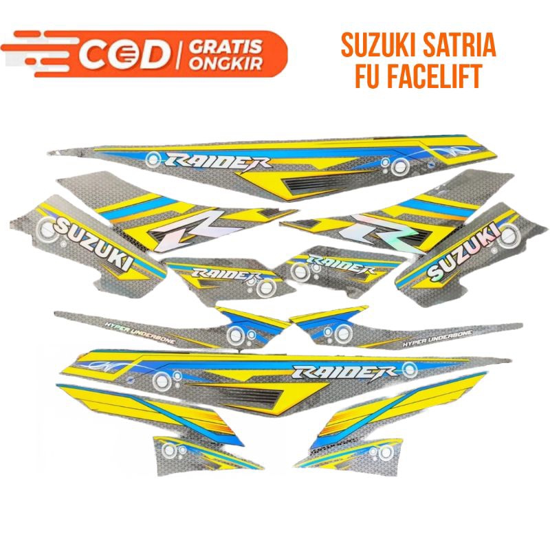 STRIPING VARIASI SATRIA FU FACELIFT TRANSPARAN HOLOGRAM
