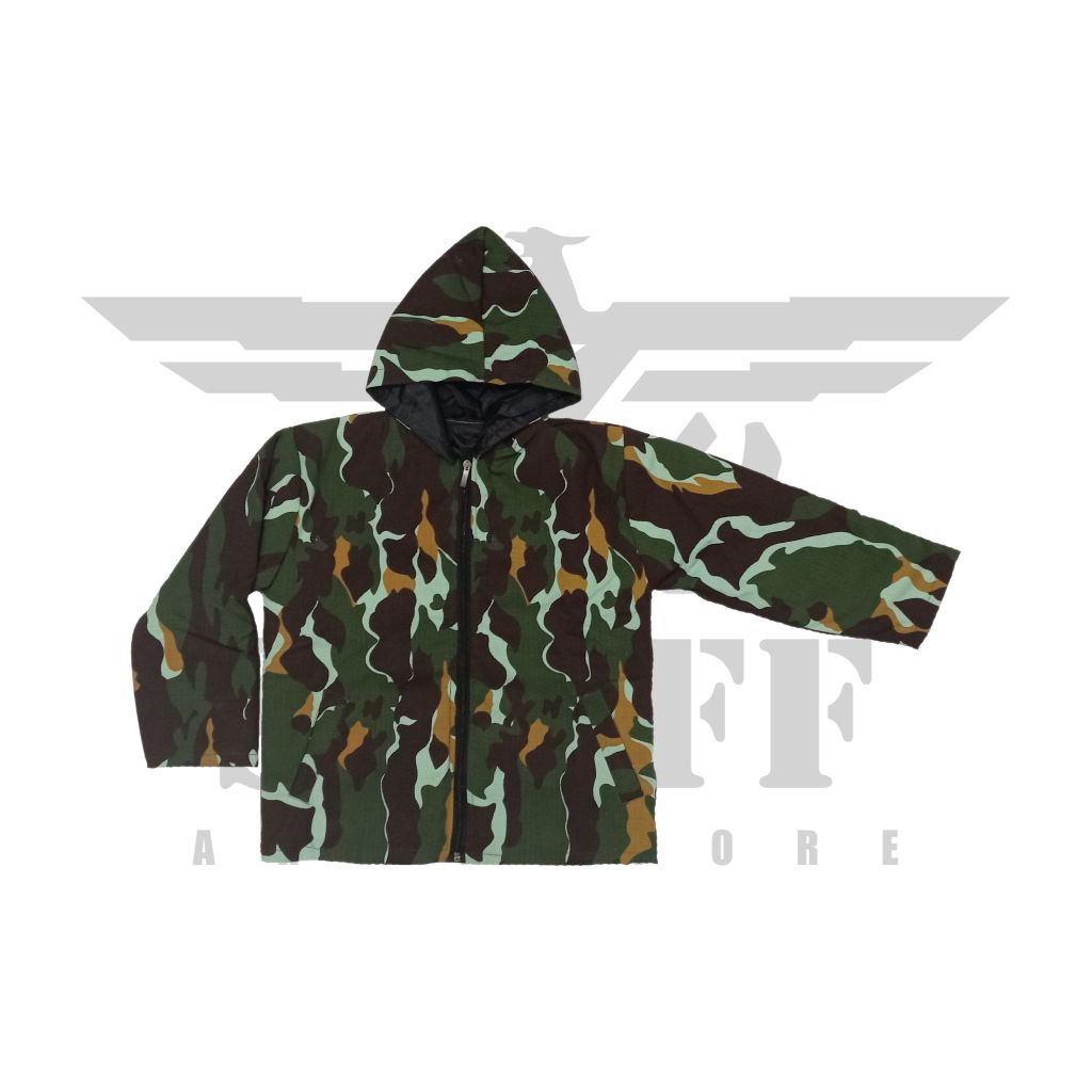 Jaket Hoodie Anak Motif Loreng Pelopor Bahan Ripstop