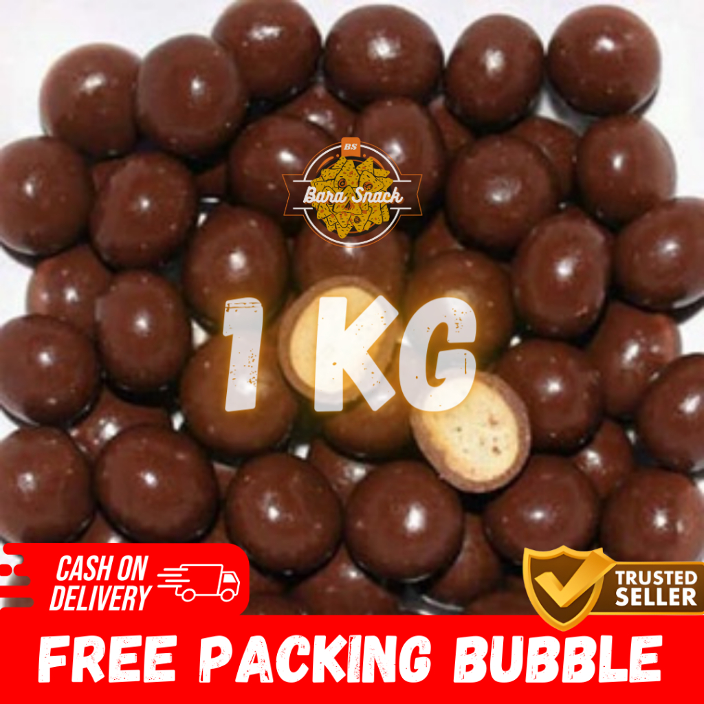 

[ 1KG ] Permen Biskuit Bola Bola Coklat Cap Duo / Camilan Snack Kiloan Murah -B