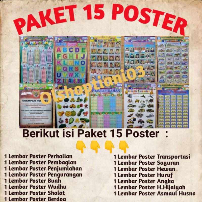

Paket Hemat 15 poster edukasi anak