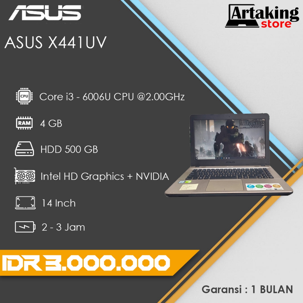 Laptop ASUS X441UV - Core i3 - Gaming