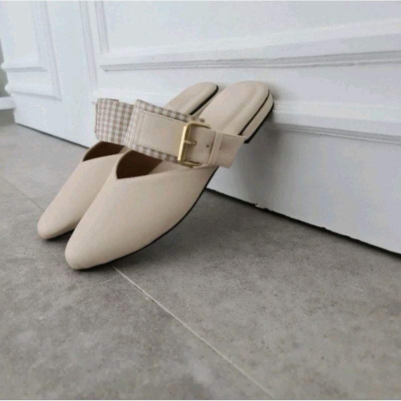 Shoep big size 41-45 ELZ selop mules wanita gesper jumbo size