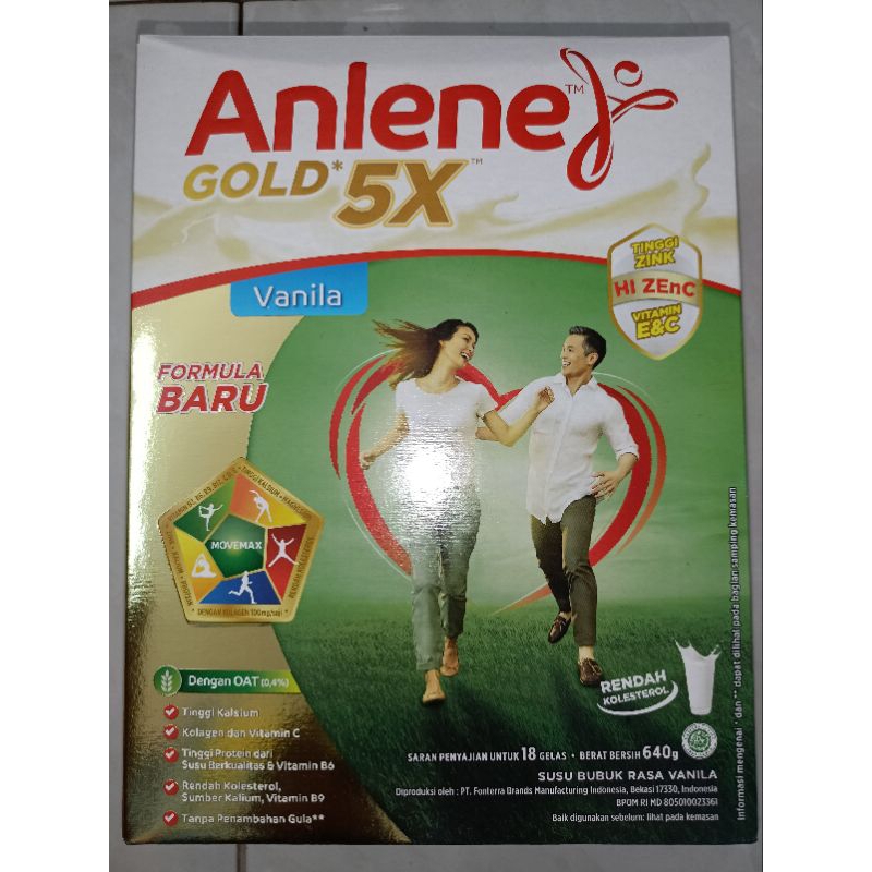 

Anlene Gold 5X Susu Bubuk Dewasa Vanila 640g