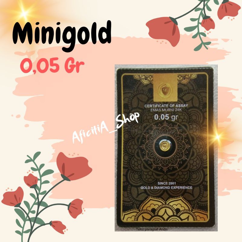Minigold 0,05 gram Emas kecil