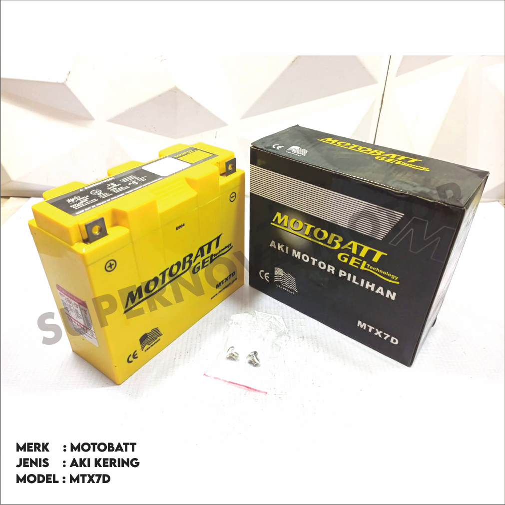 AKI KERING MOTOBATT GELL MTX7D UNTUK MOTOR TIGER 2000 TOSSA TIGER HERCULES JAGUAR NOUVO SCORPIO MERK