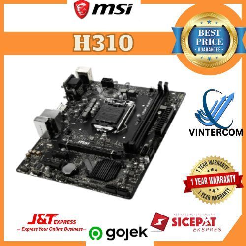 MOTHERBOARD MSI H310M Intel Coffeelake LGA 1151