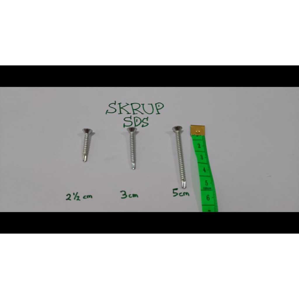 Skrup Roofing 2.5cm 3cm 5 cm / Skrup Baja Ringan / SDS Self Drilling Screw