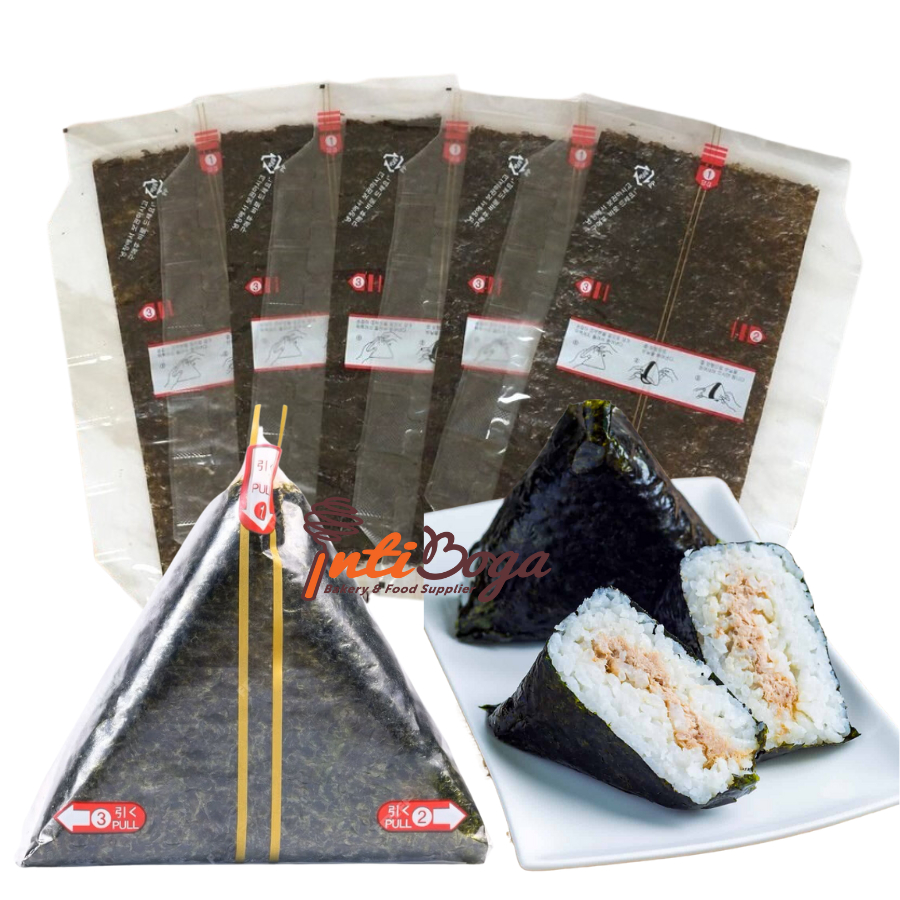 

Manjun Triangle Sushi Nori Onigiri Wrap 5 lbr – Seaweed – Rumput Laut
