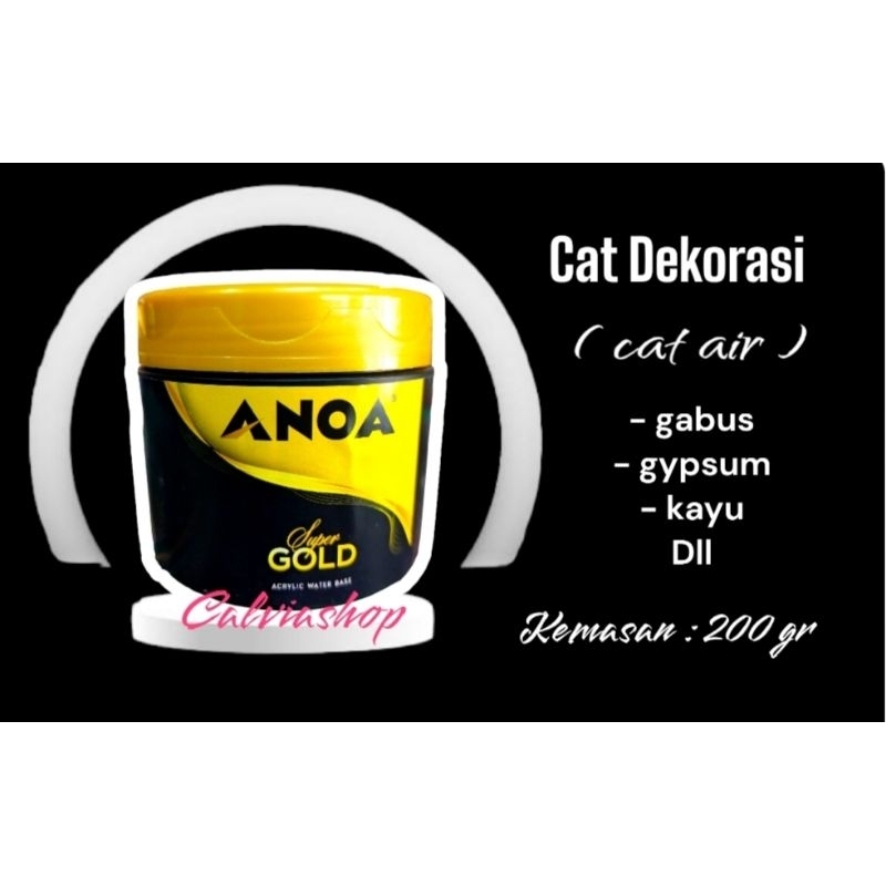 cat dekorasi emas tembaga silver / cat air gypsum gabus 200gr
