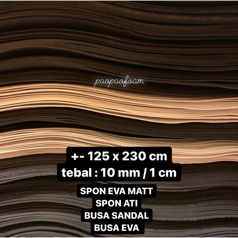 Spon Eva tebal 10mm 1cm / Busa Ati / Sponge Sandal / Karet Eva Spon Karet