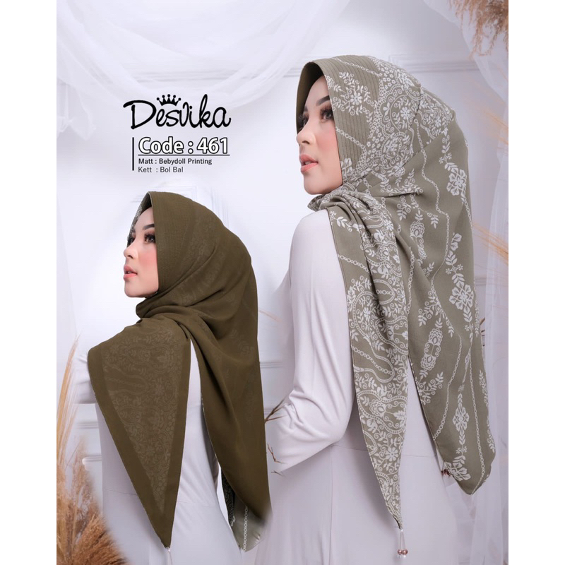 Hijab instan DC 461 segi tiga bolak balik ceruty Babydoll by Desvika jilbab wanita muslim