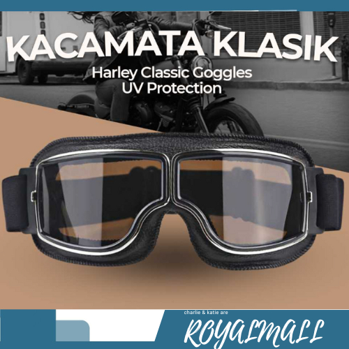 Kacamata Goggles Classic Harley UV Protection / Kacamata Googles Google Gogle Google Cross Trail Jpx