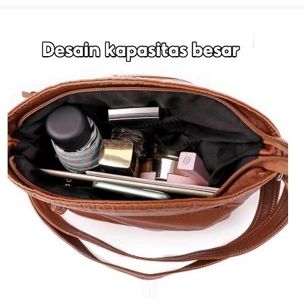 tas selempang Tote bag pria wanita warna hitam miss duan / sling bag tas selempang Tote bag unisex w