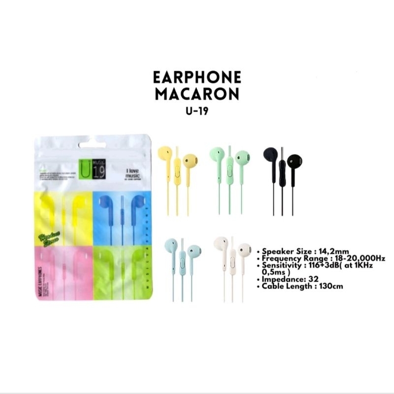 Maccaron U19 Music Earphone