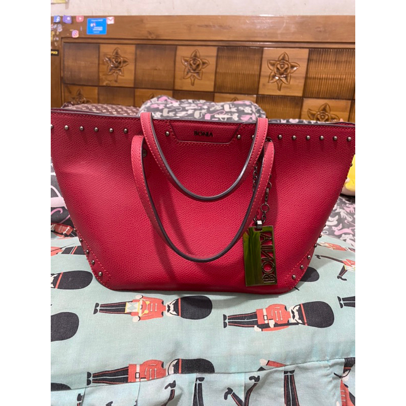 (Preloved) Bonia Studed Mini handle Bag 100% Original