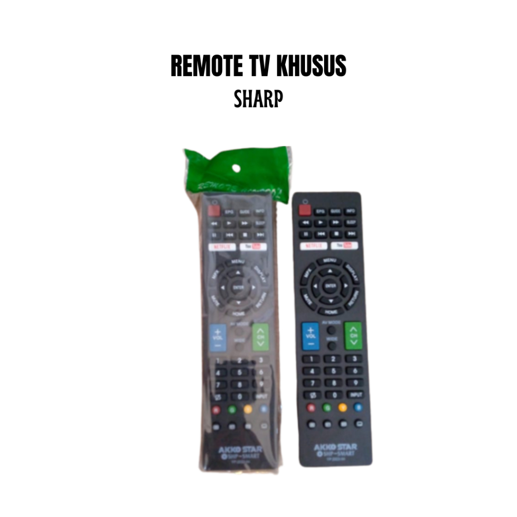 REMOTE TV SHARP LCD LED TV TABUNG REMOT TELEVISI SMART SHARP ANDROID TV