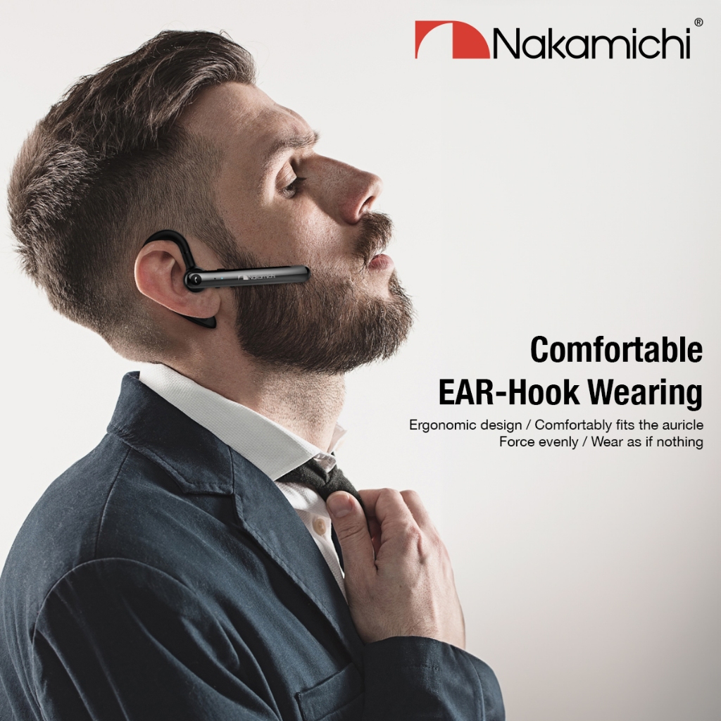 Nakamichi N2 Headset Mono Wireless Mobile Earphone Bluetooth Mic HD