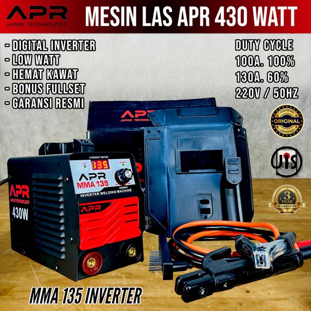 Mesin las APR JAPAN 430WATT MMA135 INVERTER digital lebih bagus dari lakoni AP37 PROMO BEST VALUE