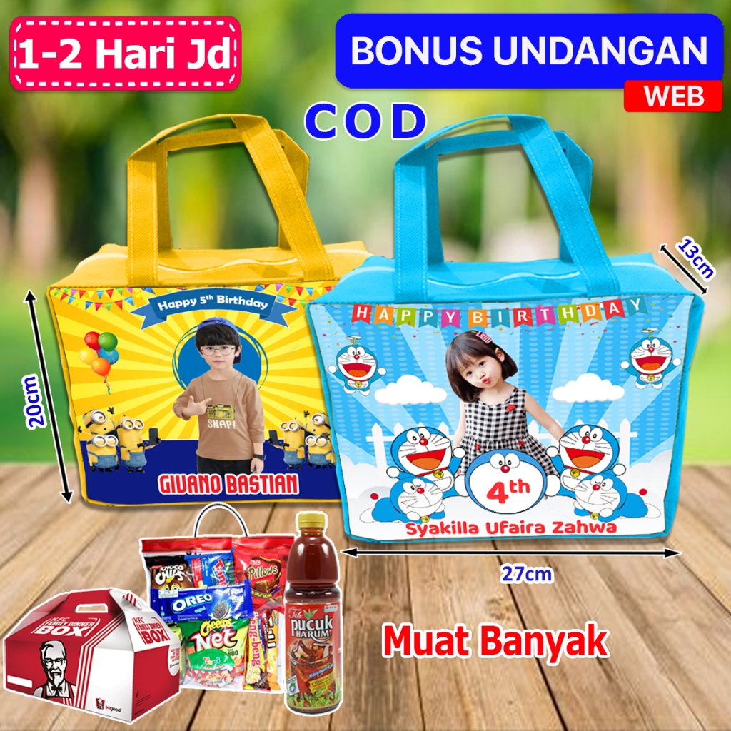 

Goodie Bag Ulang Tahun Anak Custom Doraemon