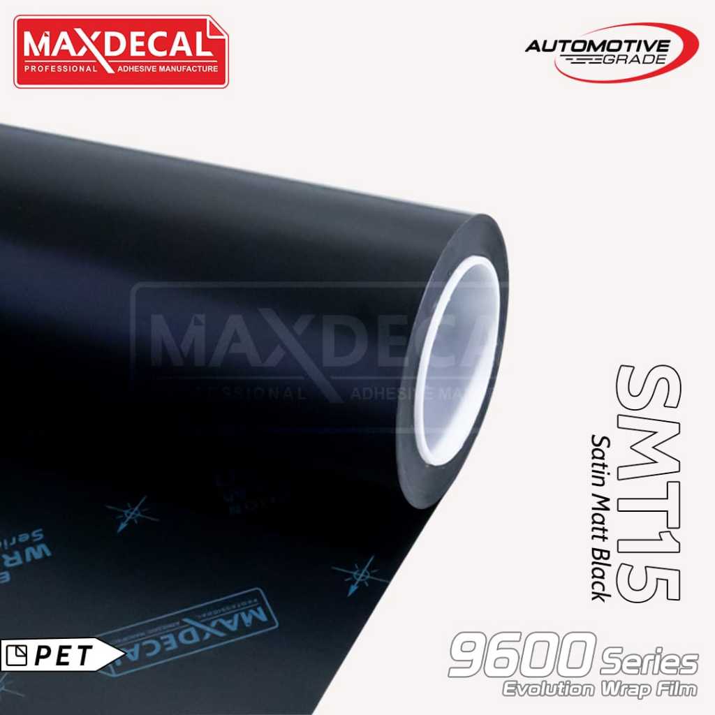 MAXDECAL 9600 SMT15 Premium Satin Black Semi Doff 152 cm [METERAN]