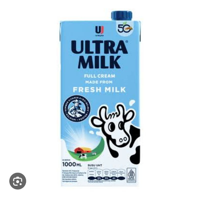 

susu ultra full cream 1 L