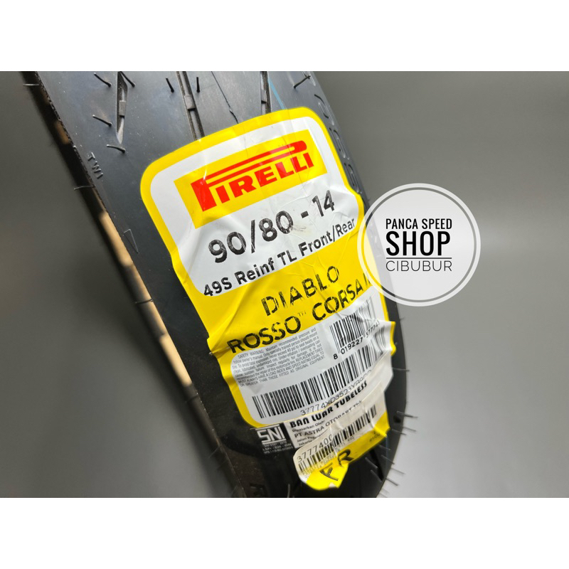 BAN PIRELLI DIABLO ROSSO CORSA 2 90 / 80 RING 14 PIRELLI CORSA II SOFT COMPOUND