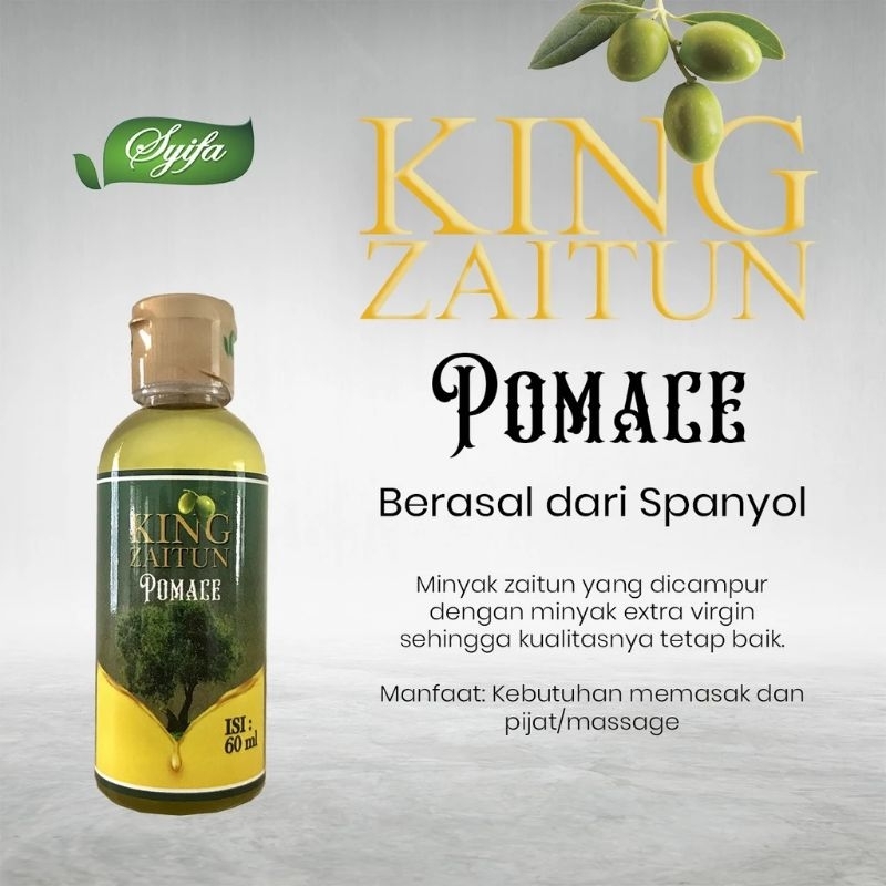 

MINYAK ZAITUN KING POMACE 60ml - Extra Virgin Olive Oil