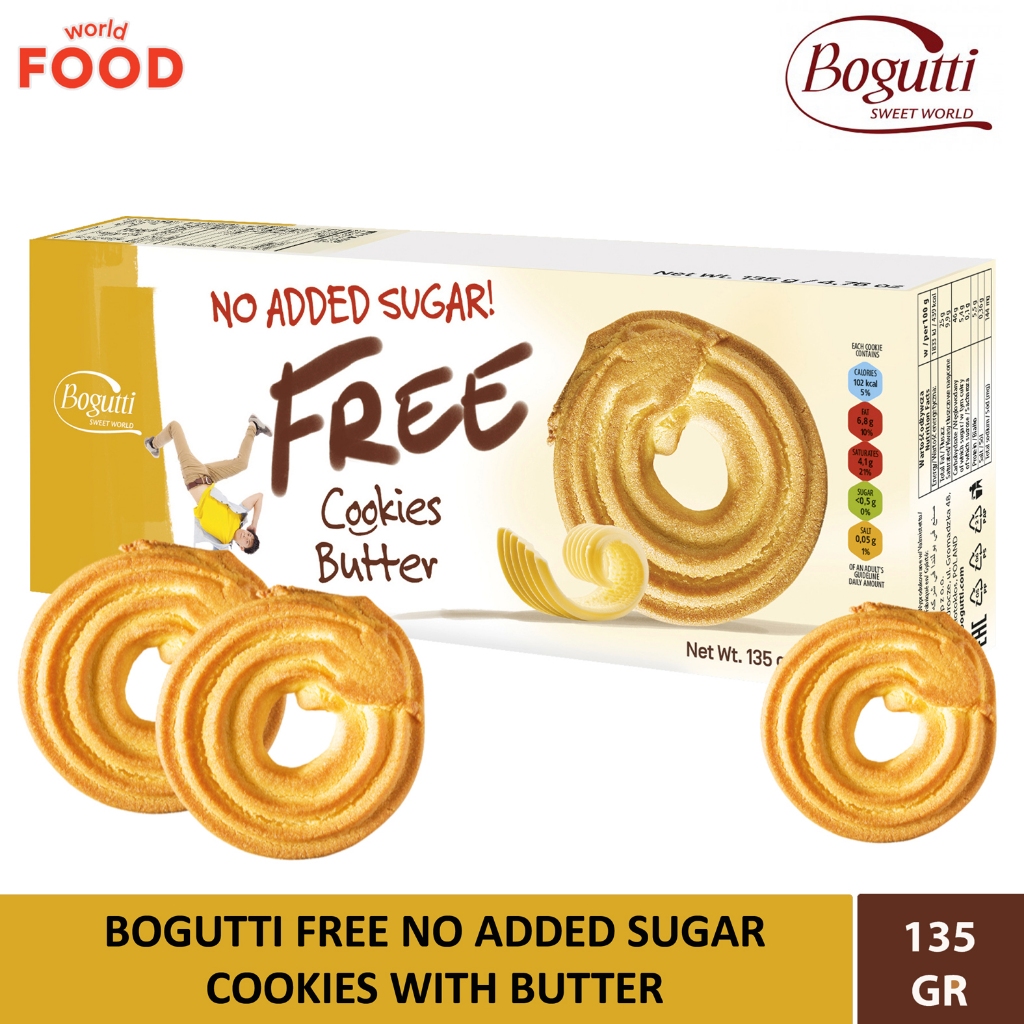 

BOGUTTI FREE NO ADDED SUGAR COOKIES WITH BUTTER