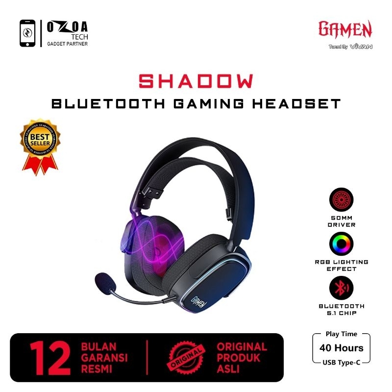 GAMEN GAMING HEADSET BLUETOOTH (NEW) GAMEN PONTIANAK