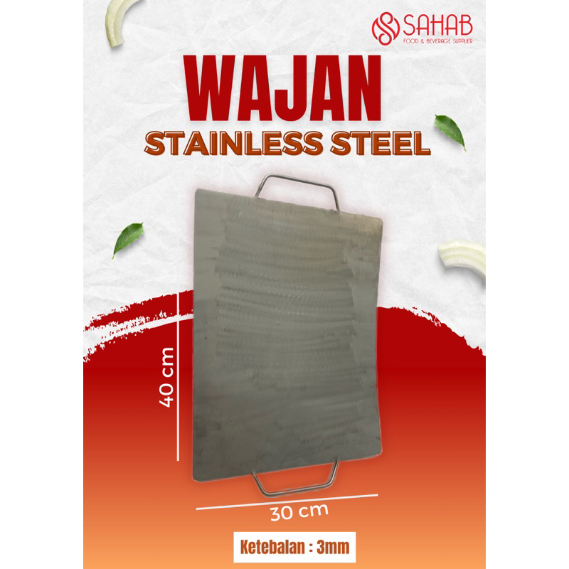 Wajan plat stainless steel || Wajan kebab burger
